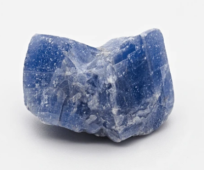 Blue Calcite Crystal with Delicate White Streaks
