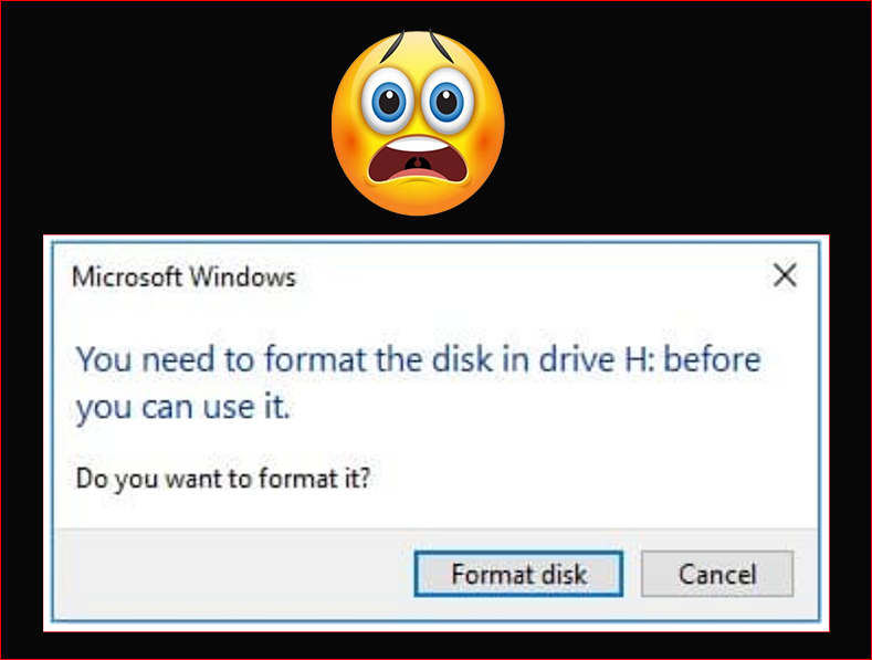 How to fix You need to format the disk before you can use it